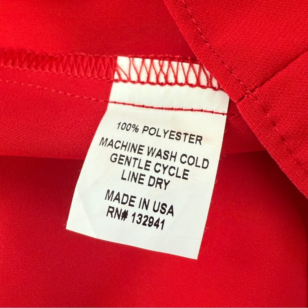 Amanda Uprichard Susannah Red Puff Sleeve Twist Front Mini Dress Women’s S - Picture 11 of 11